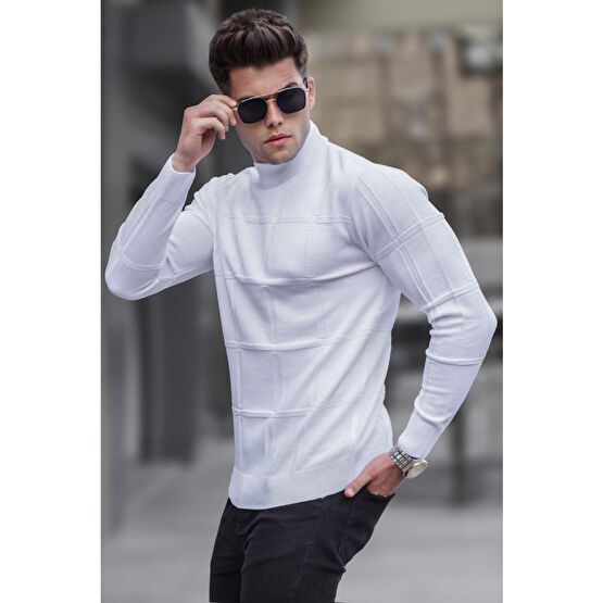 Madmext Ekru Balıkçı Yaka Triko Kazak 2XL Beden Bayan Kazak & Süveter & Triko Fiyatı
