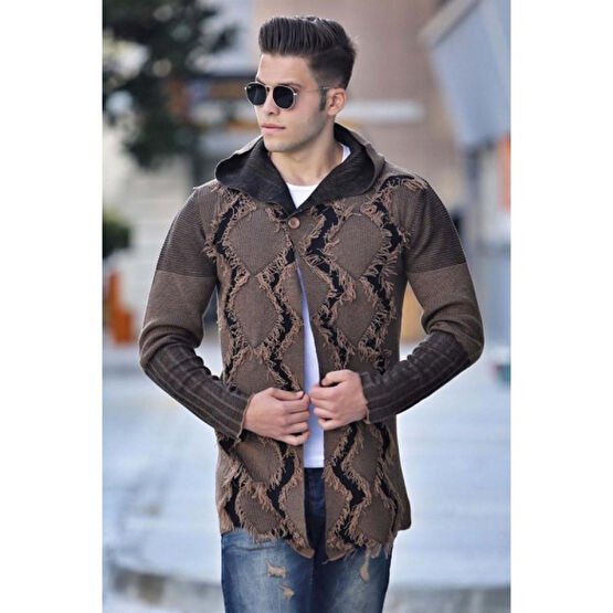 Madmext Örgü Detaylı Camel Hırka 2058 Erkek Hırkalar Fiyatı
