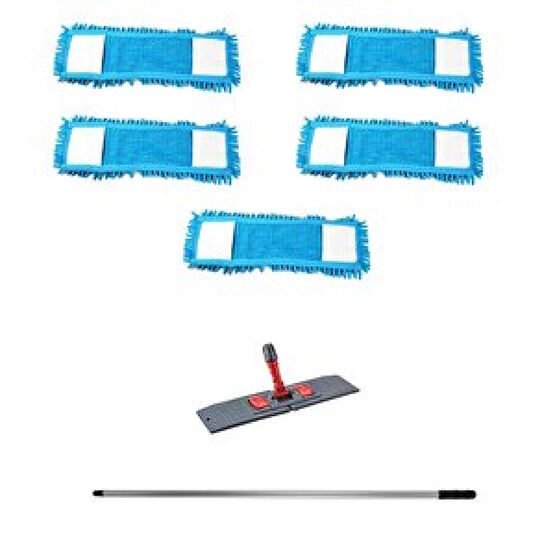 Makarna Şönil Kuru Nemli Palet Tablet Mop Yedek Seti Takımı - 5 Ad Mop + Mop Tutucu + Sap - 50 Cm. Paspas Fiyatı