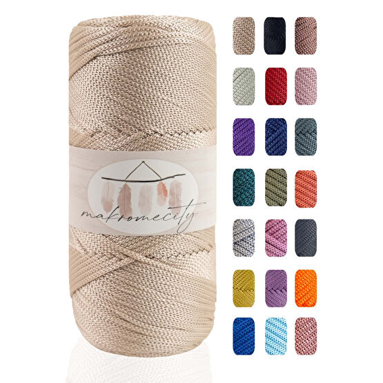 Makromecity Premium 100 gr 120m Polyester Makrome Ipi Sütlü Kahve 2mm Supla Ip Ve Çanta Ipliği Dikiş Makinesi Aksesuarları Fiyatı