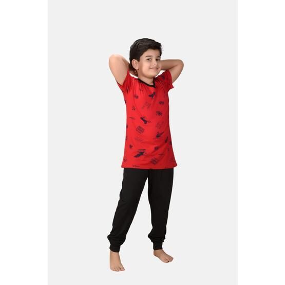 Malabadi M3001 Kırmızı Erkek Çocuk Pijama Takımı Erkek Çocuk Pijama Fiyatı