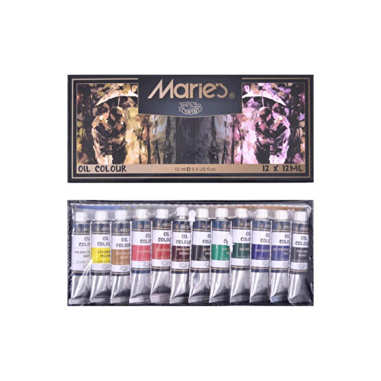 Maries 12 Renk 12ml Yağlı Boya E1381 Mrmar0001
