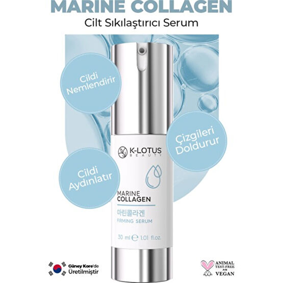 Marine Collagen Cilt Sıkılaştırıcı Aydınlatıcı Ve Çizgileri Dolduran Cilt Serumu 30 ml Akne ve Sivilce Bakımı Fiyatı