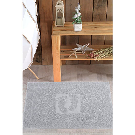 Mariva home Ayak Havlusu Paspas Stone Gri Banyo Havlusu Fiyatı