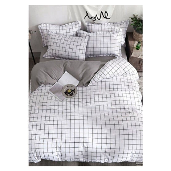 Mariva home Plaid Ekose Çift Kişilik Çift Taraflı Nevresim Takımı Nevresim Takımı Fiyatı