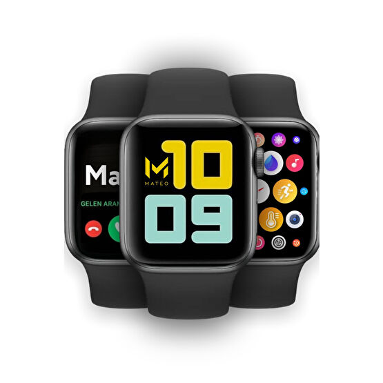 MATEO Mwt500 Akıllı Saat Ios Android Destekli Arama Özeliği Sensörlü 2022 Son Nesil