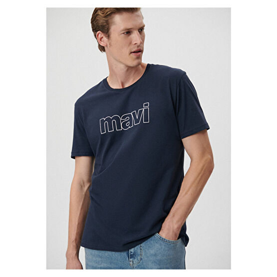 Mavi Logo Baskılı Lacivert Tişört Slim Fit / Dar Kesim XS Beden Bayan T-shirt Fiyatı
