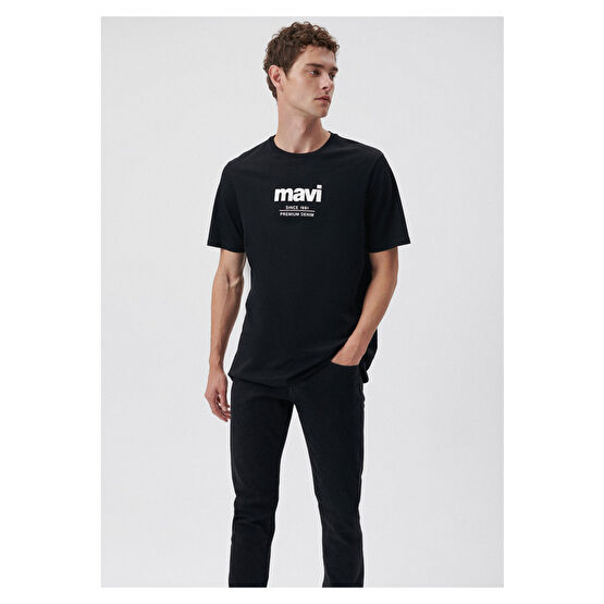 Mavi Since 1991 Baskılı Siyah Tişört Regular Fit / Normal Kesim -900 XL Beden Bayan T-shirt Fiyatı