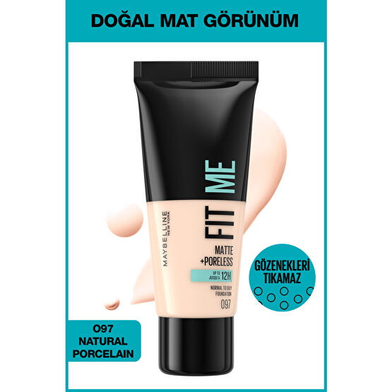 Maybelline New York Fit Me Matte+poreless Fondöten - 97 Natural Porcelain
