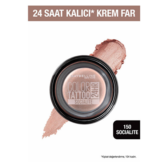 Maybelline New York Krem Göz Farı - Color Tattoo 24HR 150 Socialite 3600531581466