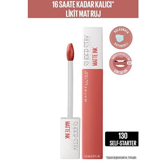 Maybelline New York Super Stay Matte Ink City Edition Likit Mat Ruj - 130 Self-starter