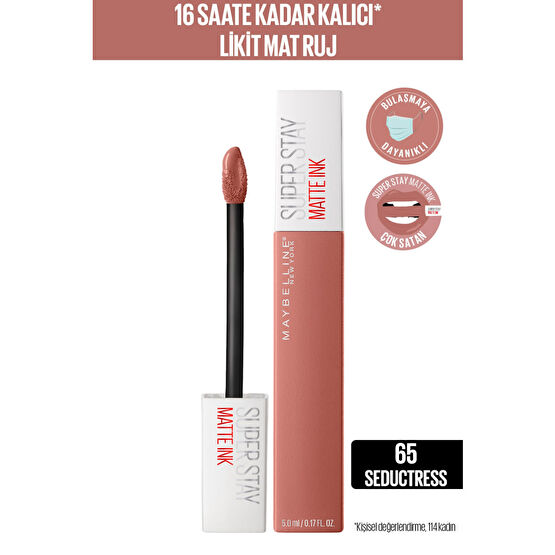 Maybelline New York Super Stay Matte Ink Unnude Likit Mat Ruj - 65 Seductress - Nude 5 ml Rujlar & Dudak Parlatıcıları Fiyatı