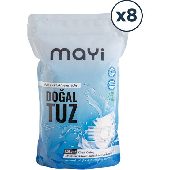 Mayi Tuz Doğal Bulaşık Makinesi Tuzu 8 Adet Bulaşık Yıkama Fiyatı