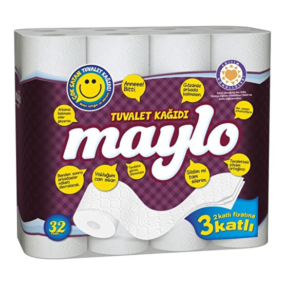 Maylo 3 Katlı Tuvalet Kağıdı 32 'li Tuvalet Kağıdı Fiyatı