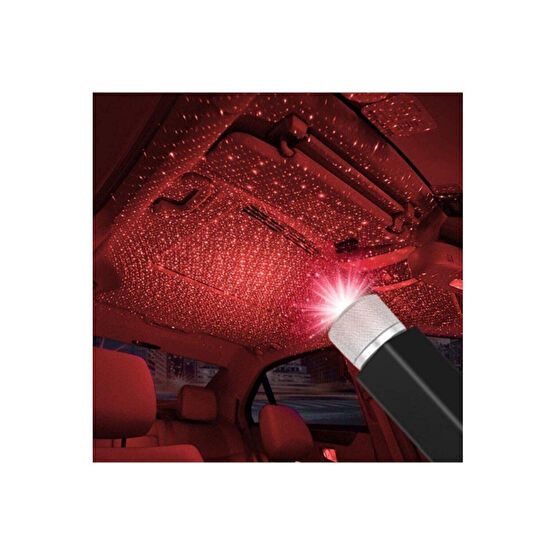 Mbois Kırmızı Ayak Altı Tavan Led Araç Içi Aydınlatma Oto Araba Iç Disko Ayarlanır Usb Lamba Işık