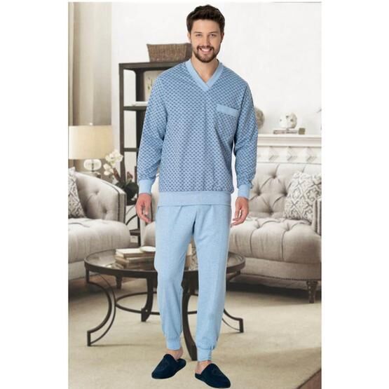 Mecit 2766 Mavi Erkek Pijama Takımı