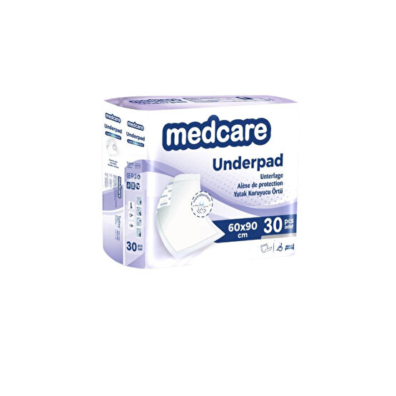 MEDCARE Yatak Koruyucu Örtü 60 X 90 Cm 30 Adet