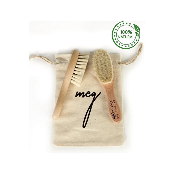 MEG Dry Brush Keçi Kılı Yumuşak Doğal Bebek Tarağı Bebek Saç Fırça-Tarak Fiyatı
