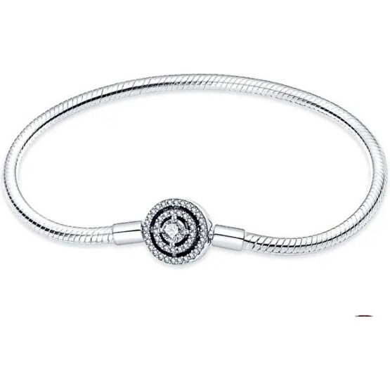 Mehda Taki 925 Ayar Gümüş Pandora Bileklik - 18 cm Gümüş Bilezik Fiyatı