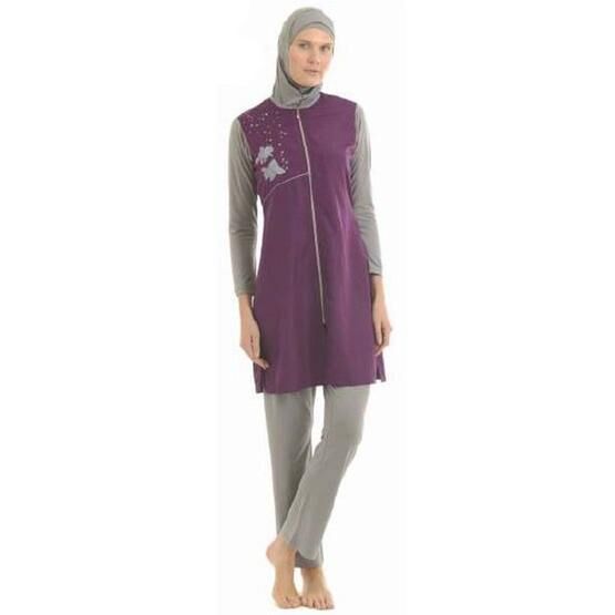 Melike 228-02 Mor Kadın Tesettür Mayo