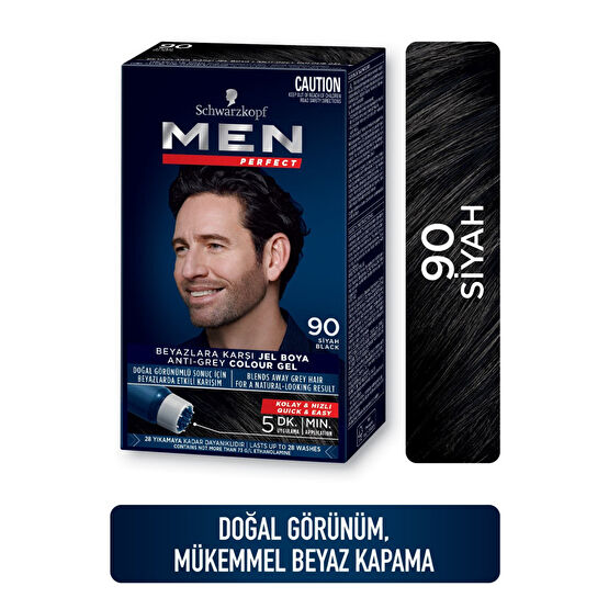 Men Perfect Saç Boyası 90 - Siyah