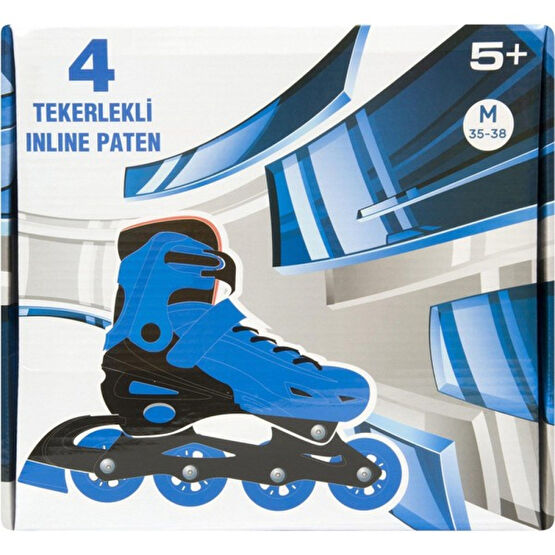 Mercan 4 Tekerlekli Inline Paten 35 - 38 Mavi - 35 - 38 Numara Pedallı Araçlar Fiyatı