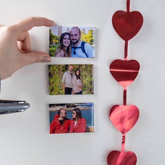 Metal Dikdörtgen Magnet - 3 Adet