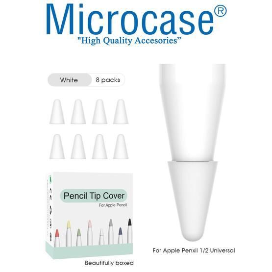 Microcase Apple Pencil 1 - 2 Stylus Kalem Ucu Koruyucu