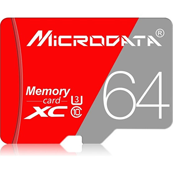 Microdata 64GB CLASS10 Kırmızı ve Gri Tf (Mikro Sd) Hafıza Kartı (Yurt Dışından) Hafıza Kartları Fiyatı