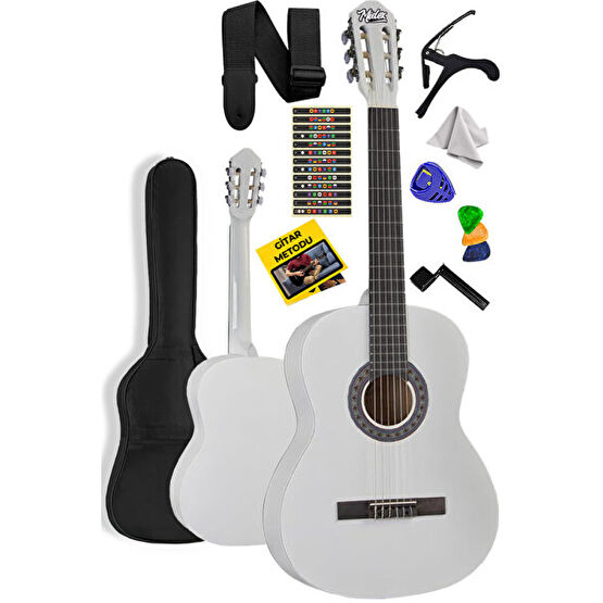 Midex Cg-270Wh Beyaz Renk Klasik Gitar 4/4 Yetişkin Boy Sap Ayarlı Full Set Klasik Gitarlar Fiyatı