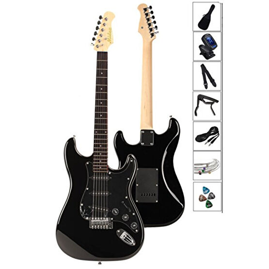 Midex Rph-20Bk Full Siyah Profesyonel Elektro Gitar Elektro Gitarlar Fiyatı