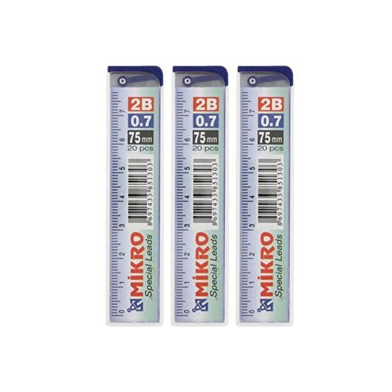 Mikro Cetvelli Kalem Ucu 0.7 Mm 3lü Kurşun Kalem Ucu (Min) Fiyatı