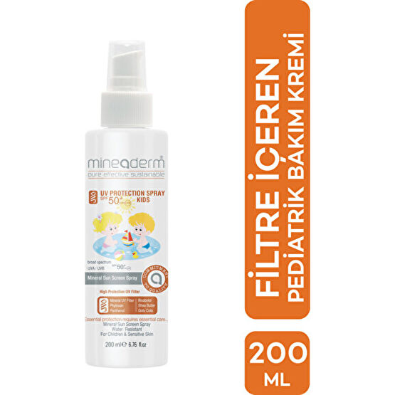 Mineaderm Mineral Filtre Içeren Pediatrik Güneş Bakım Kremi/uv Protection&hydrationSpray SPF50+ Güneş Kremleri ve Losyonları Fiyatı