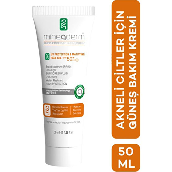 Mineaderm  ve Matlaştırıcı Güneş Kremi Sp 50+/uv Protection & Matifying Face Gel Spf 50 Güneş Kremleri ve Losyonları Fiyatı