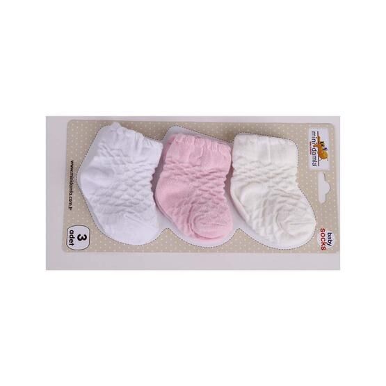 Mini Damla 41910 3'lü Kız Çocuk Çorap