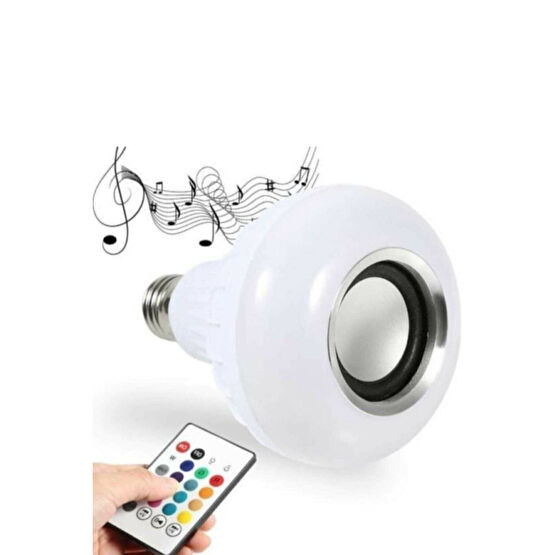 Modaba Gece Lambası Bluetooth Hoparlör Rgb Ledli Lamba Kumandalı Mp3 Çalar Ampul Renkli Ampul Klasik Ampul Fiyatı