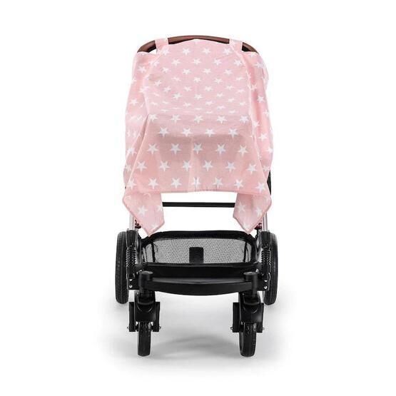 Moje Pembe Yıldız Poplin Puset Bebek Arabası Örtüsü
