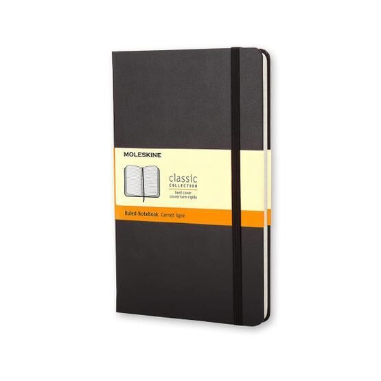 Moleskine QP060 Siyah Çizgili Sert Kapaklı Defter