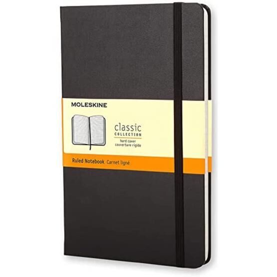 Moleskine QP060 Siyah Çizgili Sert Kapaklı Defter
