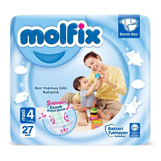Molfix Bebek Bezi Jumbo 4 Maxi 27'li Bebek Bezi Fiyatı