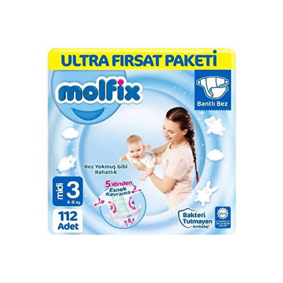 Molfix Bebek Bezi Ultra Fırsat Paketi Midi 3 No 112 Li Bebek Bezi Fiyatı