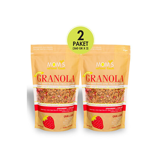 Moms Natural Foods 2li Çilek - Chia Granola 360 G Kahvaltılık Gevrek Fiyatı