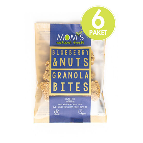 Moms Natural Foods 6lı  Glutensiz YABAN MERSİNİ Granola BITE Kahvaltılık Gevrek Fiyatı