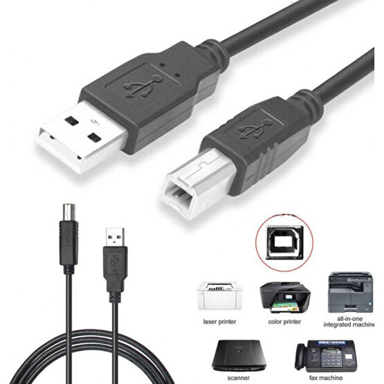 Moonkip Yazıcı Kablosu Ara Printer USB Bağlantı Bağlama Kablo Network Lazer Hp Canon Brother Powerline Adaptör Fiyatı