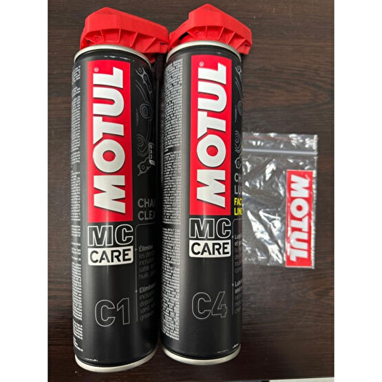 Motul Zincir Bakım Seti C1 Zincir Temizleyici+C4 Zincir Yağı. Orjinal Motul Sticker Hediyedir. Aynı Gün Kargo. Motor Yağı Fiyatı