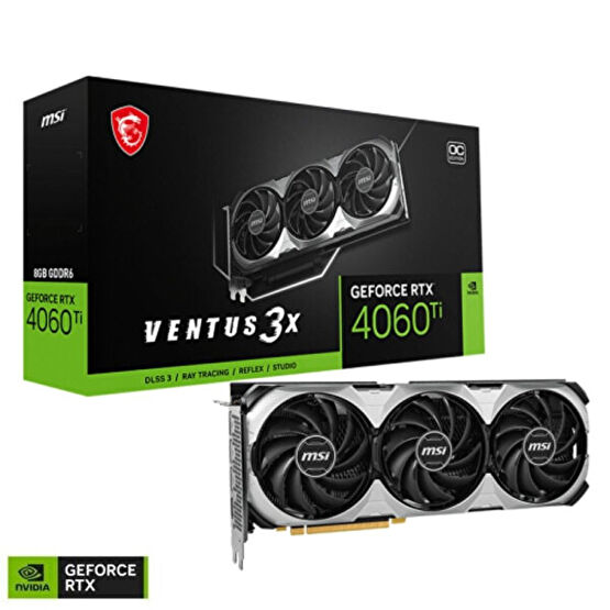 MSI GeForce RTX 4060 Ti Ventus 3x 8G OC Gddr6 128 Bit Dx12 Dlss 3 Gaming Ekran Kartı Ekran Kartları Fiyatı