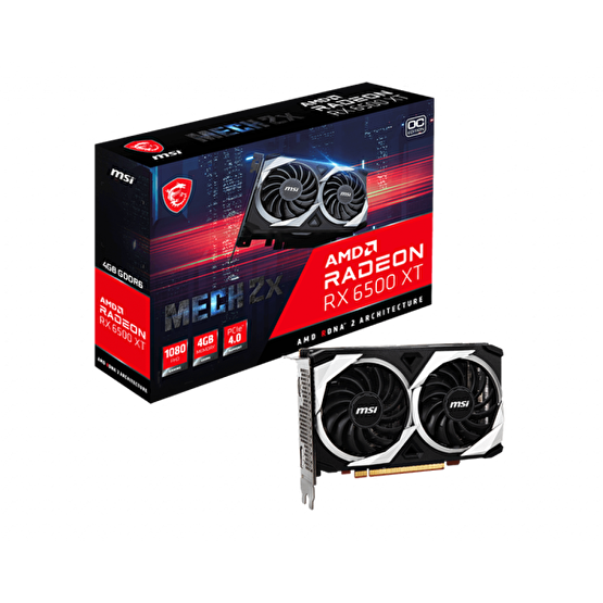 MSI Vga Radeon RX 6500 XT Mech 2X 4 GB OC 2Xdp Port Ekran Kartı Ekran Kartları Fiyatı