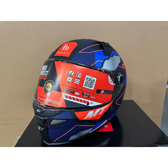 Mt Helmets Kask Revenge 2 S A7 Hector Garzo Mat Mavi - 2XL - Tek Renk Motorsiklet Kaskları Fiyatı