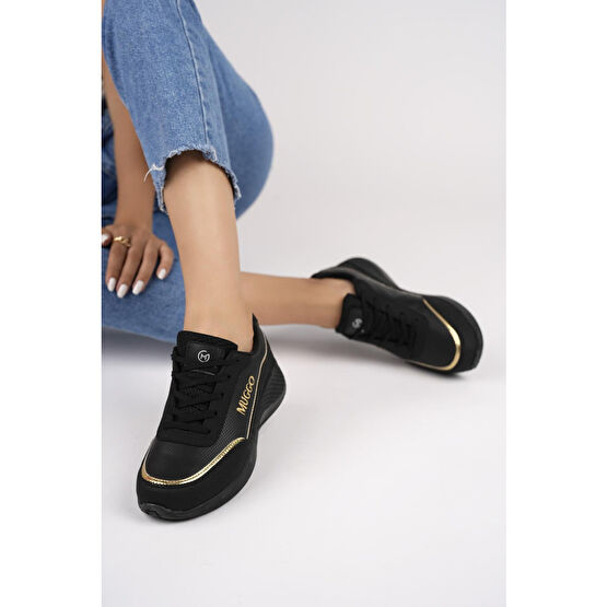 MUGGO Happy Garantili Kadın Ortopedik Günlük Bağcıklı Şık Rahat Sneaker Spor Ayakkabı 39 Beden Spor Ayakkabı Fiyatı