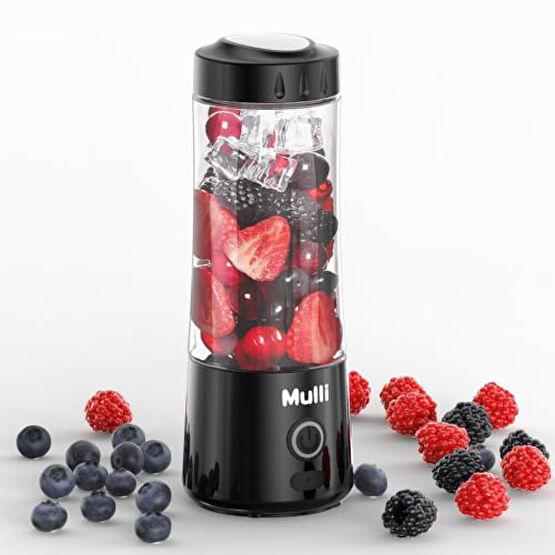 Mulli Portable Blender,USB Rechargeable Personal Mixer for Smoothie and Shakes, Mini Blender with Six Blades for Baby Food,Travel,Gym(Update) Blenderler Fiyatı